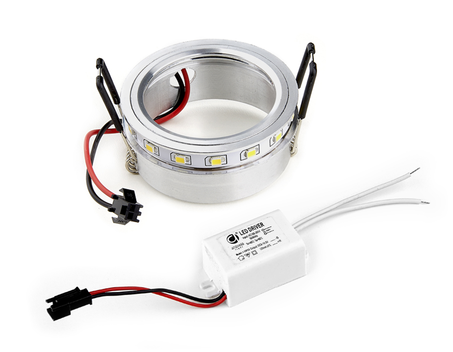 Сменное кольцо с подсветкой 4200K с бортом 102 LED SET STEP+DRIVER (AL 4200K с бортом) - Viokon.com