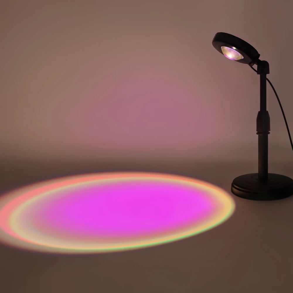 Атмосферная светодиодная настольная лампа с пультом DE8385 BK черный LED RGB 3W (ПДУ RGB) - Viokon.com