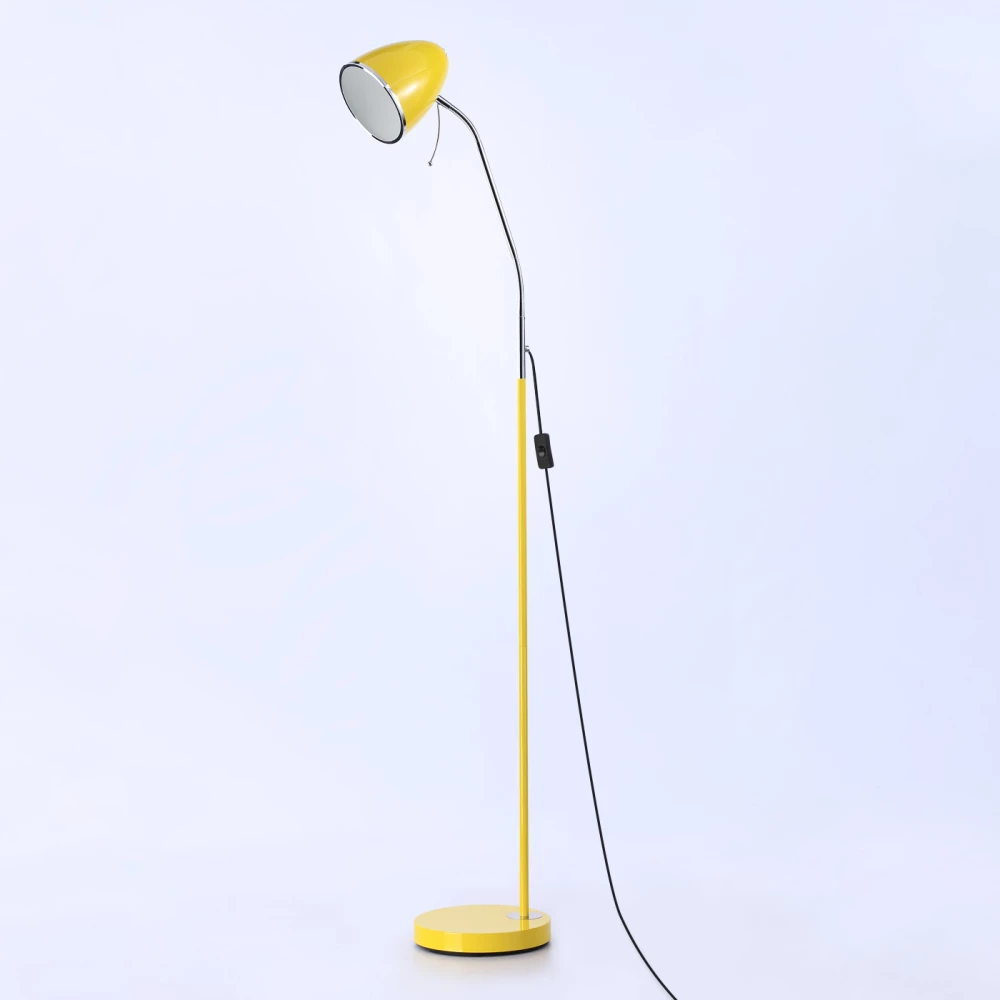 Светильник напольный с выключателем на проводе TR97688 YL желтый E27 max 40W D150*1540 - Viokon.com