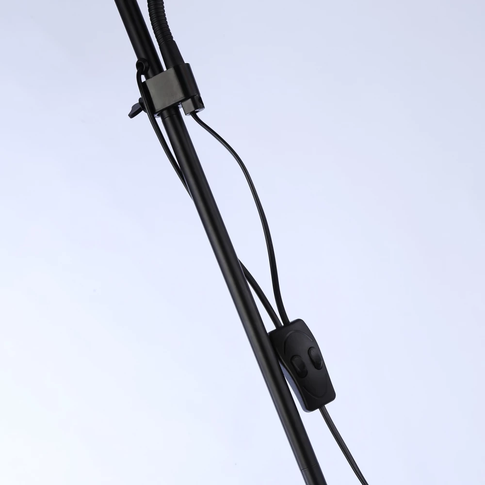 Светильник напольный с выключателем на проводе TR97629/2 BK черный E27+E14 max 40W D245/100*1770 - Viokon.com