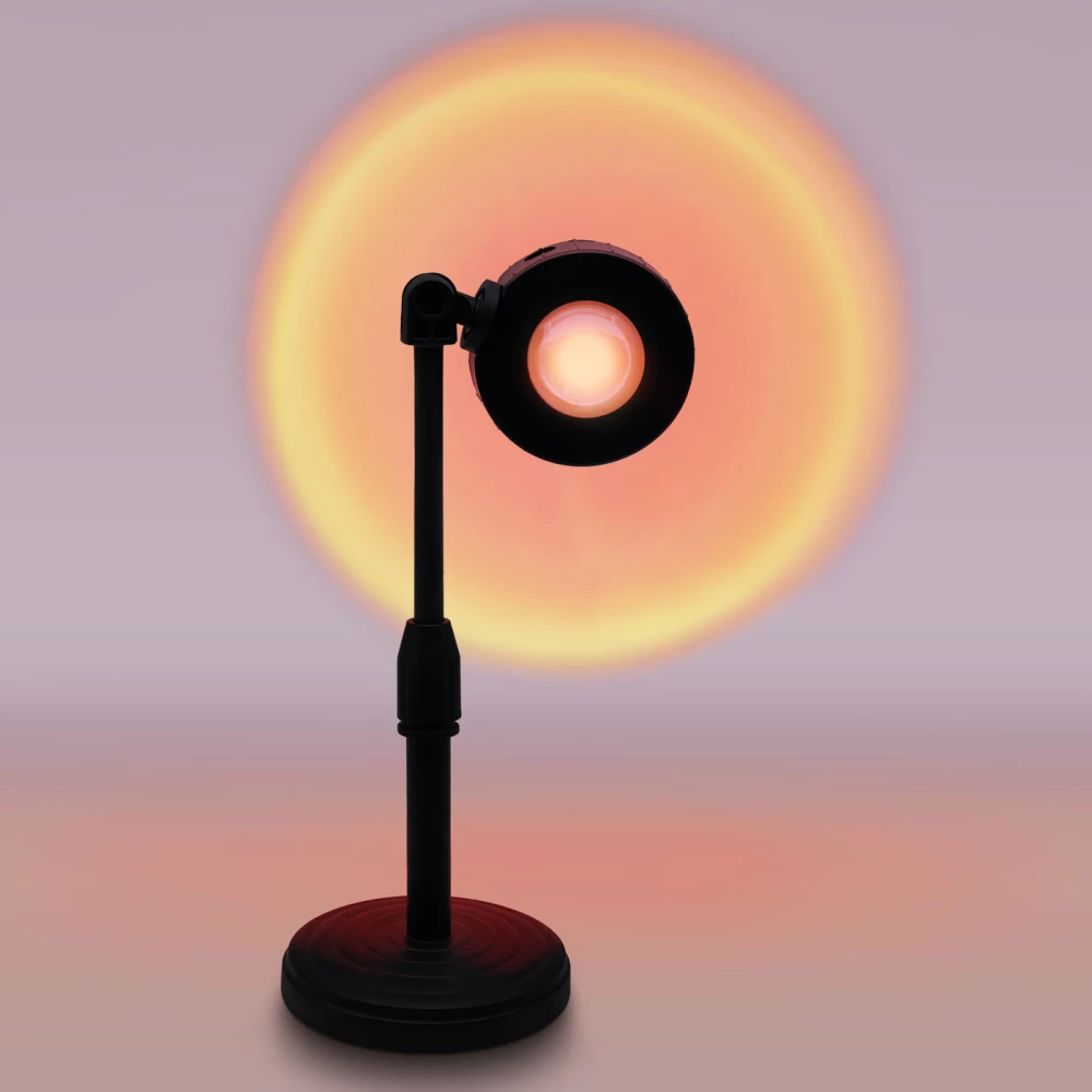 Атмосферная светодиодная настольная лампа с пультом DE8385 BK черный LED RGB 3W (ПДУ RGB) - Viokon.com