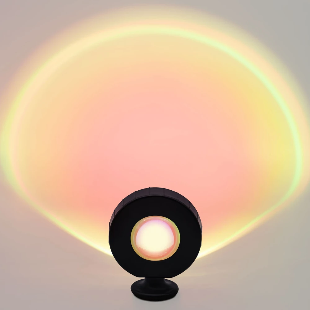 Атмосферная светодиодная настольная лампа с пультом DE8383 BK черный LED RGB 3W (ПДУ RGB) - Viokon.com