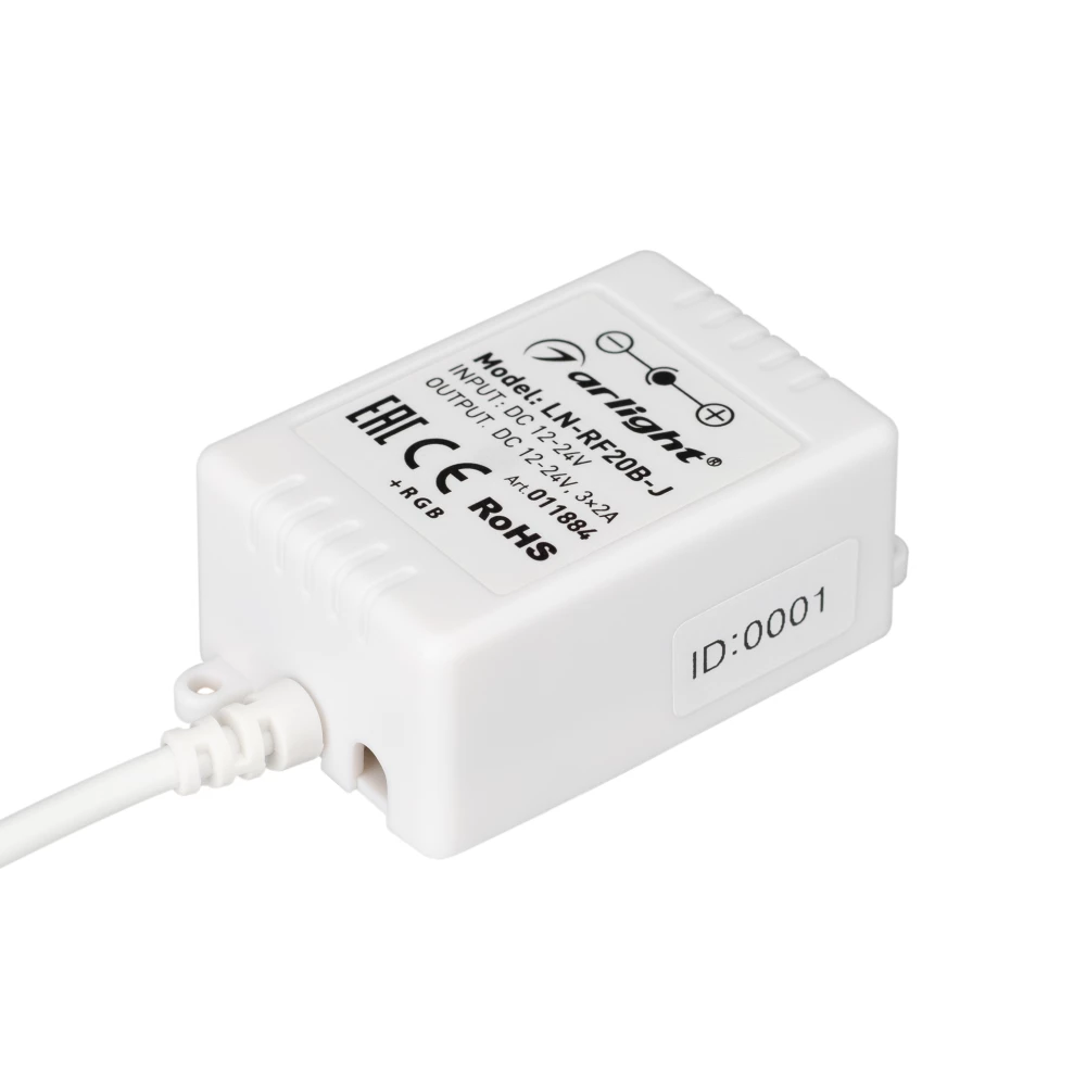 Контроллер LN-RF20B-J (12V, 72W, ПДУ 20кн) (Arlight, IP20 Пластик, 1 год) 011884 - Viokon.com