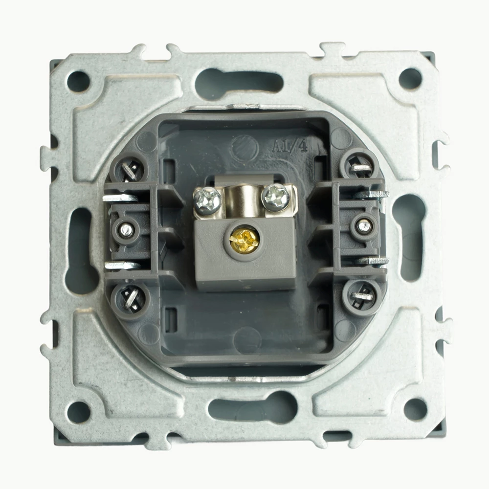 Розетка телевизионная 1-местная (механизм), STEKKER, 75 Ом, 5-862МГц, серия Эмили, RST00-5108-10, платиново-серый, soft touch (49953) - Viokon.com