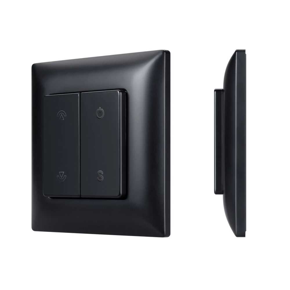 INTELLIGENT ARLIGHT Кнопочная панель SMART-RF-801-22-1G-DIM-SUF Black (3V, 2.4G) (IARL, IP20 Пластик, 5 лет) 059068 - Viokon.com