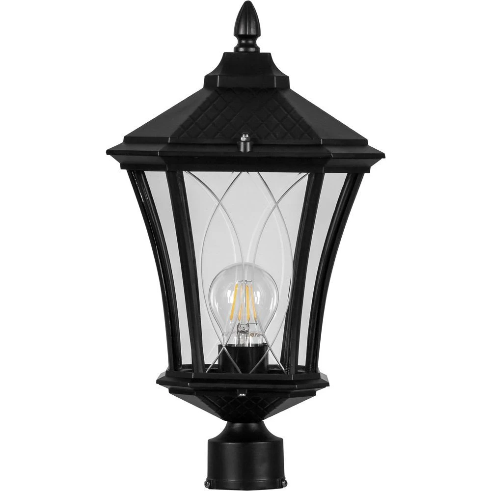 Светильник садово-парковый Feron PL4035 восьмигранный на столб 60W 230V E27, черный (11416) - Viokon.com