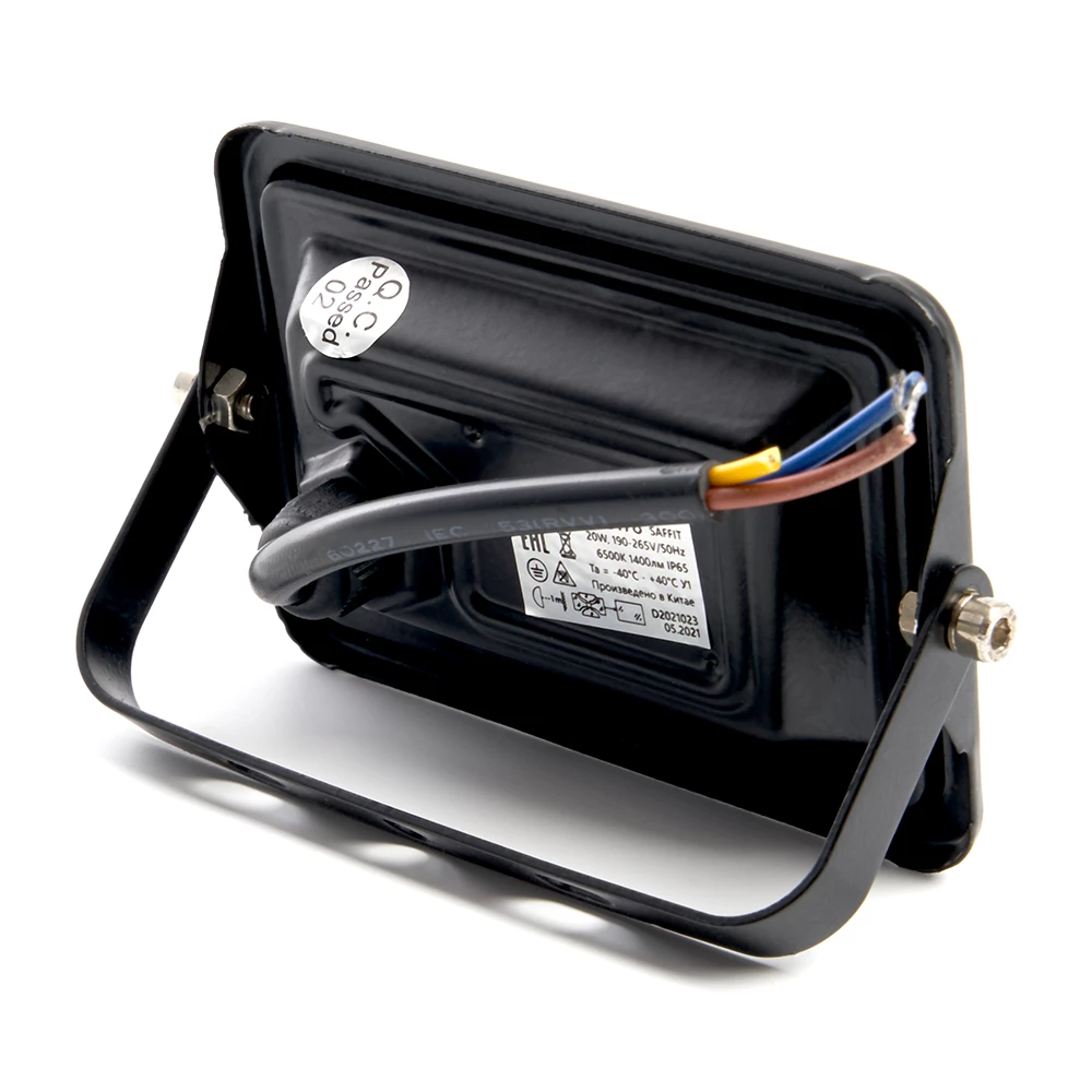 Светодиодный прожектор SAFFIT SFL50-10 IP65 10W 6500K черный (55177) - Viokon.com