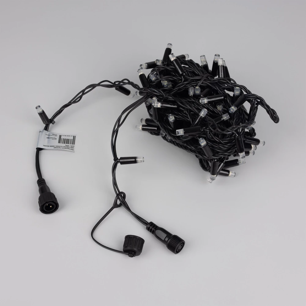 Светодиодная гирлянда ARD-STRING-CLASSIC-1000-BLACK-100LED-PULSE Warm (230V, 7W) (Ardecoled, IP65) 031649 - Viokon.com
