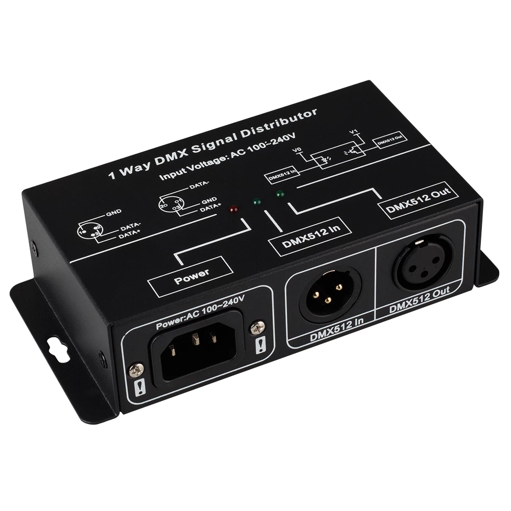 Усилитель DMX-сигнала LN-DMX-1CH (220V) (Arlight, IP20 Металл, 1 год) 016921 - Viokon.com