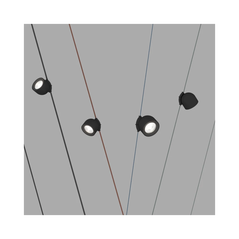 DK5640-BK Поворотный светильник для трека-ремня Belty Smart серия Spot со светодиодом D100H107мм 48V DC 12W RA90 38 2700-6000K IP20 черный алюминий - Viokon.com