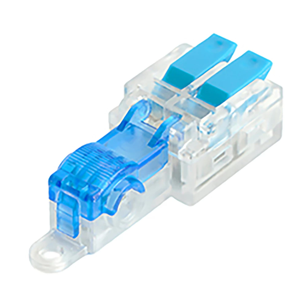 Зажим прокалывающий ответвительный 1-1,5 мм c ответвительной клеммой LD219 на 1 выход, прозрачный/синий (упаковка 10 шт) LD503-1-15 (49771) - Viokon.com