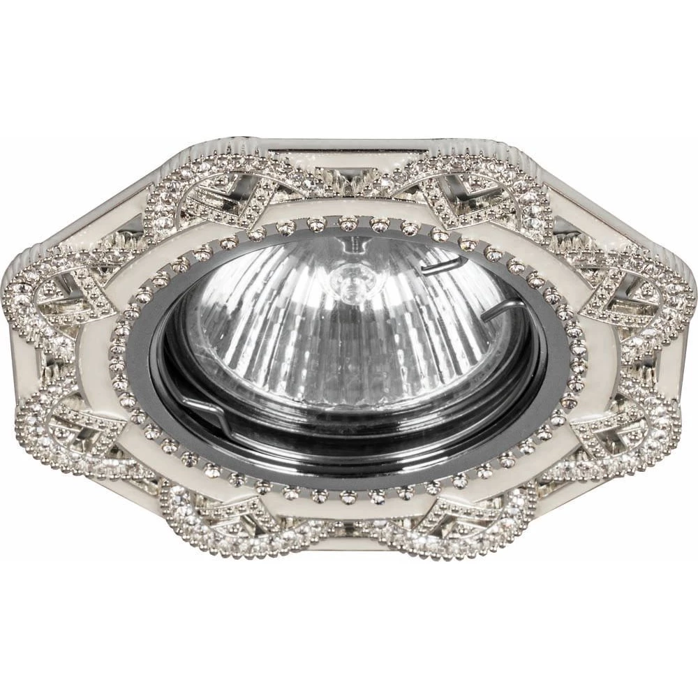 Светильник встраиваемый Feron CD2053 потолочный MR16 G5.3 белый-хром (28632) - Viokon.com