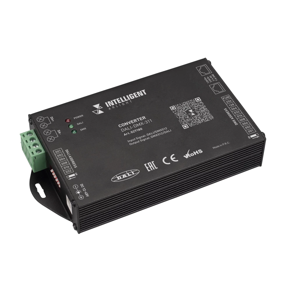 INTELLIGENT ARLIGHT Конвертер DALI-DMX-311(DC12-48V, REVERS) (IARL, -) 027180 - Viokon.com