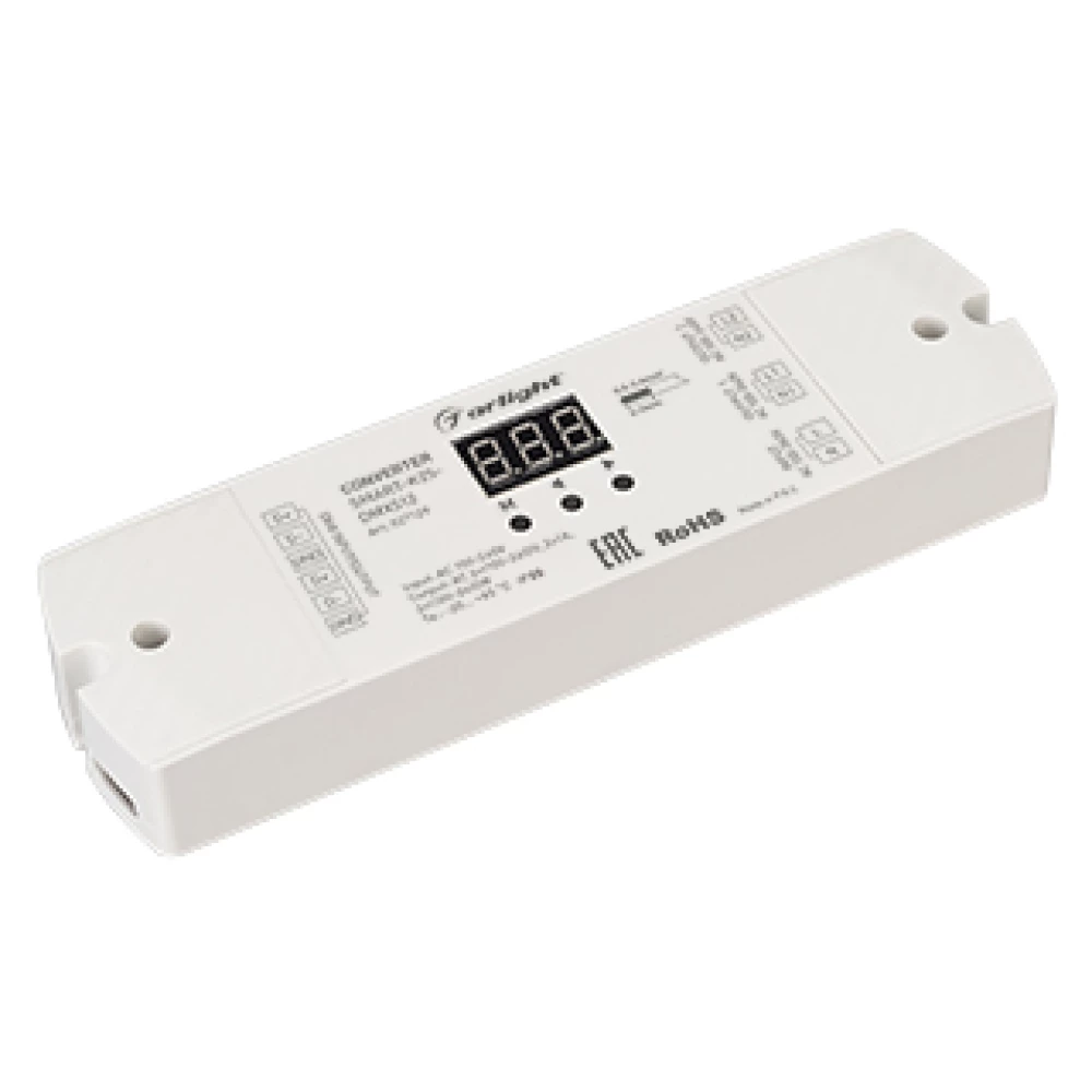 Конвертер SMART-K25-DMX512 (230V, 2x1A, TRIAC) (Arlight, Пластик) 027129 - Viokon.com