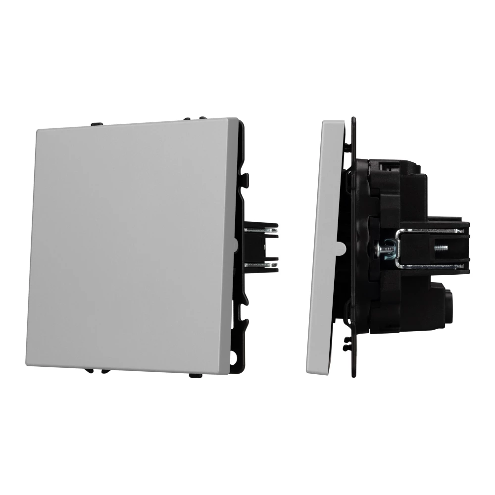 Механизм выключателя одноклавишный перекрёстный SWT-NOBE-MKX1-SFPL-IS (230V, 10A) (Arlight, Никель) 059429 - Viokon.com