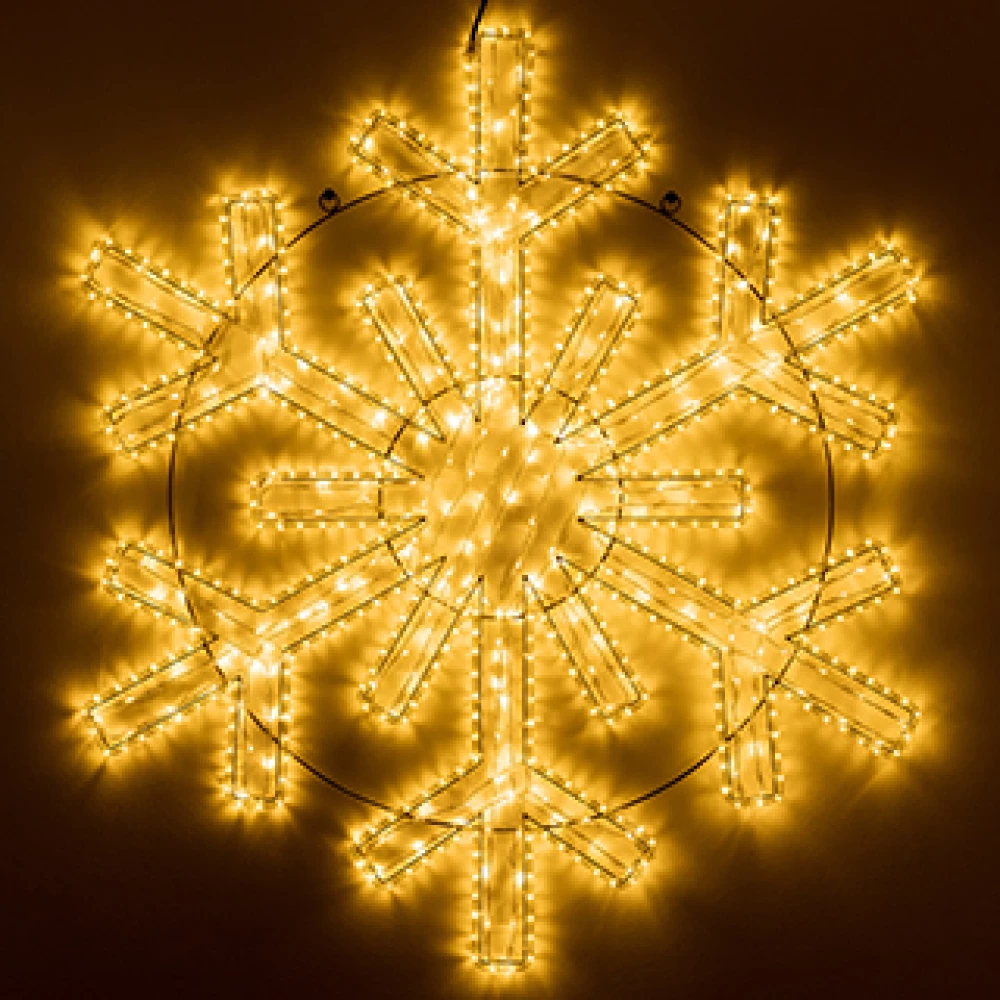 Фигура светодиодная ARD-SNOWFLAKE-M11-1250x1200-604LED Warm (230V, 36.5W) (Ardecoled, IP65) 034261 - Viokon.com