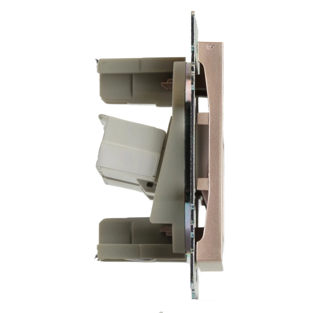 Розетка компьютерная 2-местная RJ-45 (механизм) STEKKER GLS00-7109-02, серия Катрин, шампань (50004) - Viokon.com