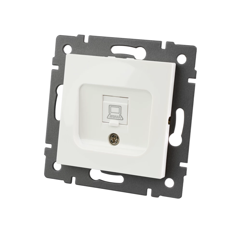 Механизм компьютерной розетки SCT-MPC1-PL-WH-V (RJ-45, CAT6) (Arlight, -) 049842 - Viokon.com