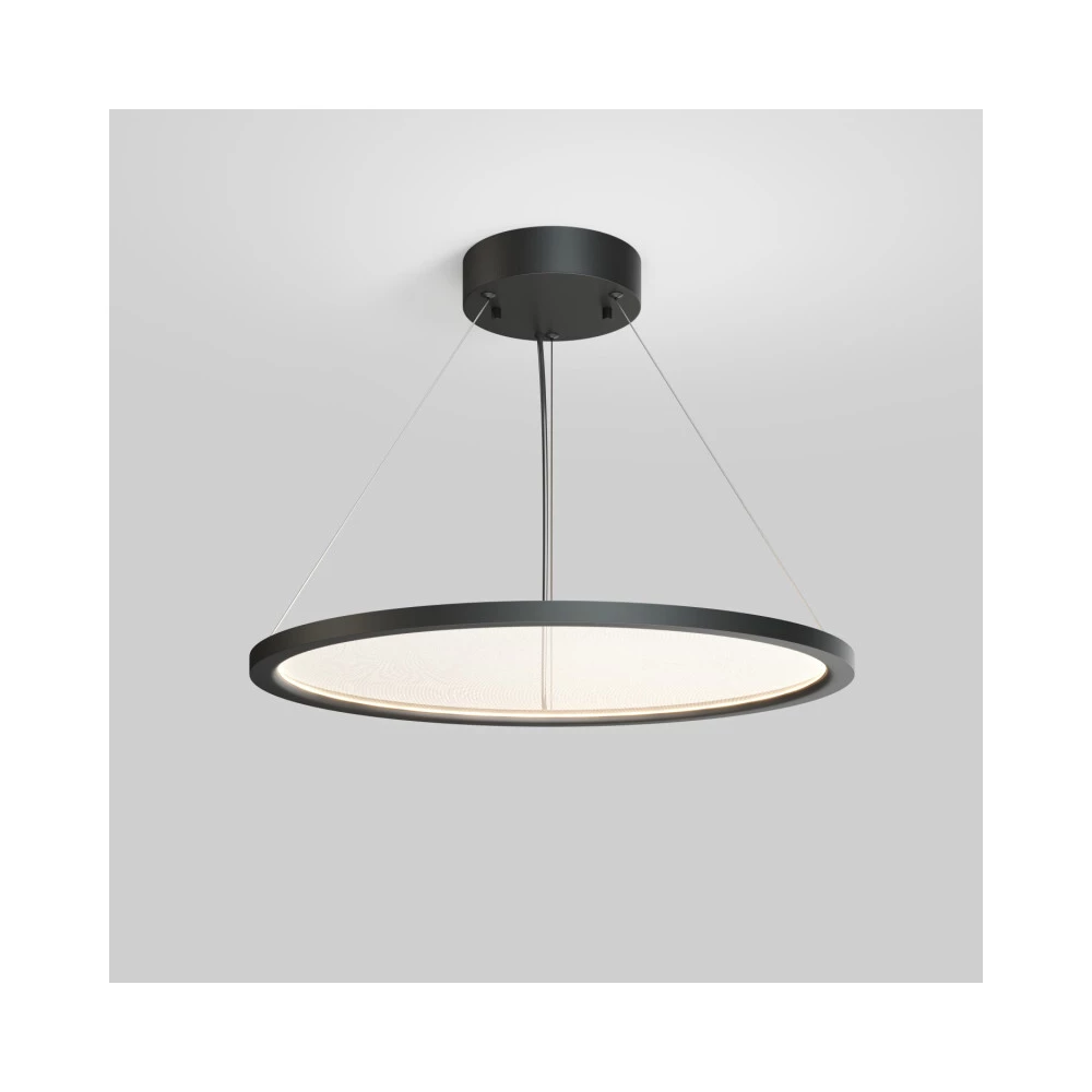 Подвесной светильник горизонтальный VEIL 35 Вт 600В1500 мм LED 2700-6000K IP20 пульт ДУ в комплекте черный алюминий акрил - Viokon.com