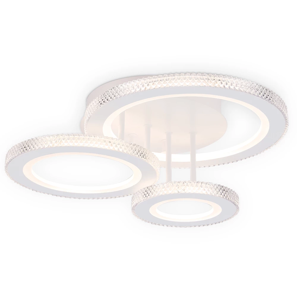 Потолочный светодиодный светильник с пультом FA8867/3 WH белый 3000K-6400K 38W 470*380*170 (ПДУ ИК) - Viokon.com