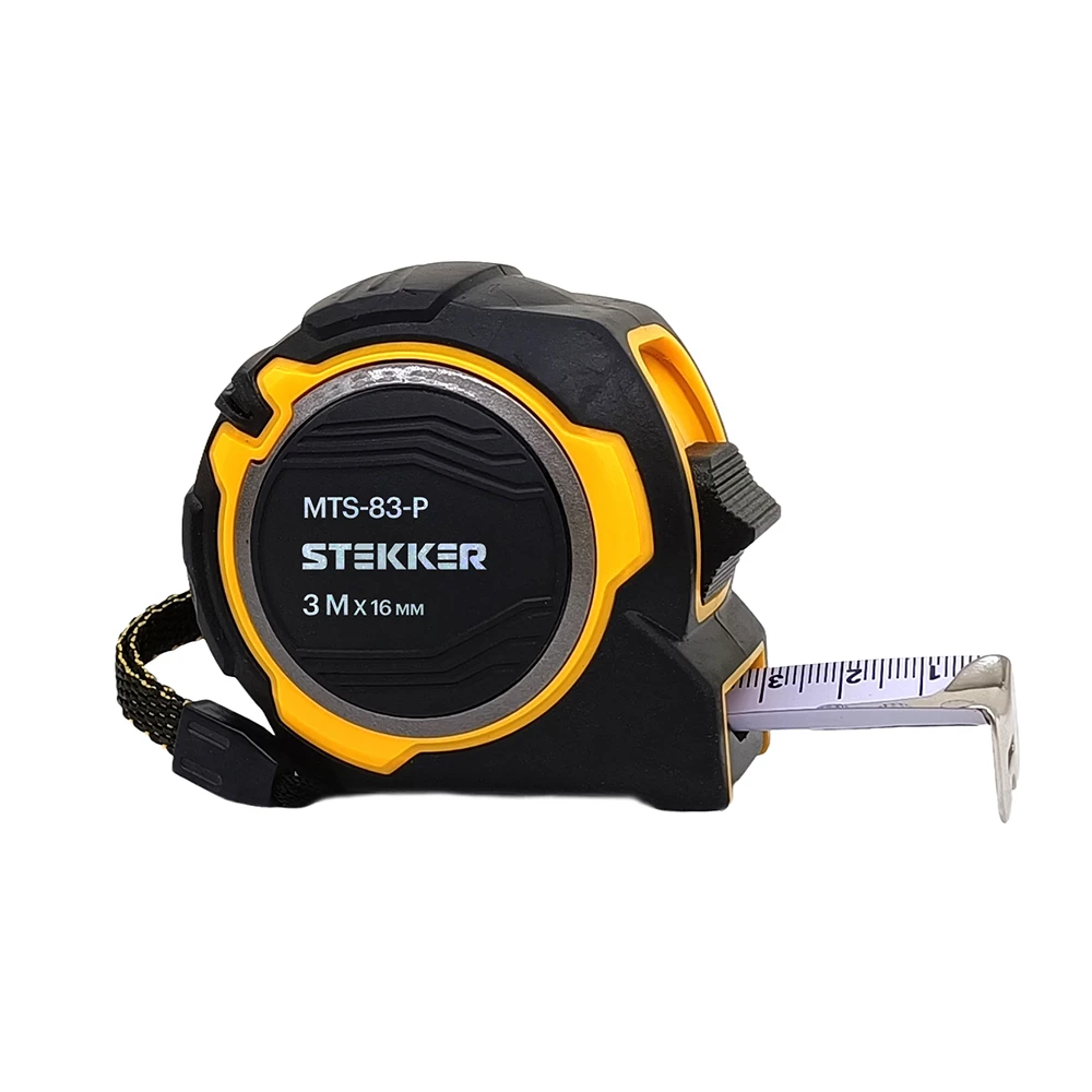 Рулетка, 3 м х 16 мм, магнит, II класс точности, двухстороннее нанесение, STEKKER MTS-83-P (50209) - Viokon.com