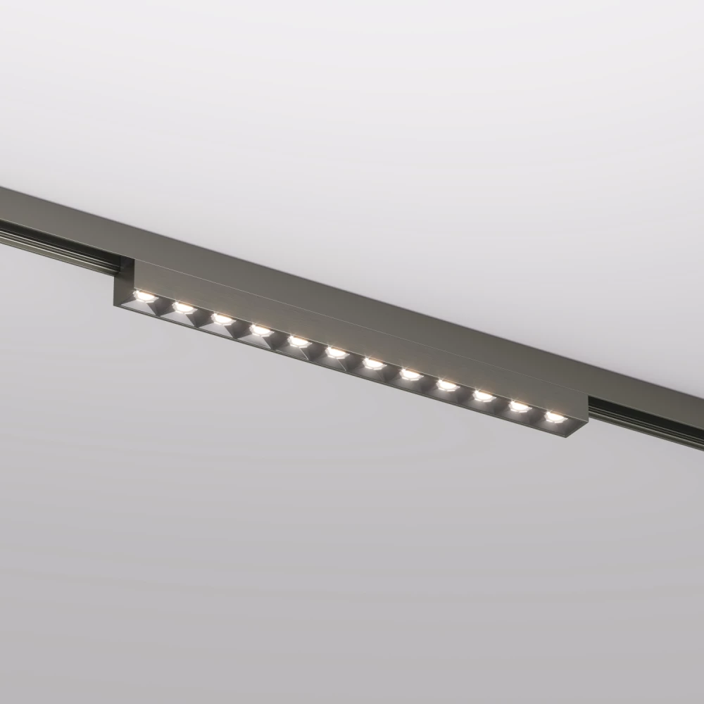 DK5771-DN Светильник для трека SHINE GRILL со светодиодом L231W19H27 48V DC 10W RA90 3000K IP20 темный никель алюминий - Viokon.com