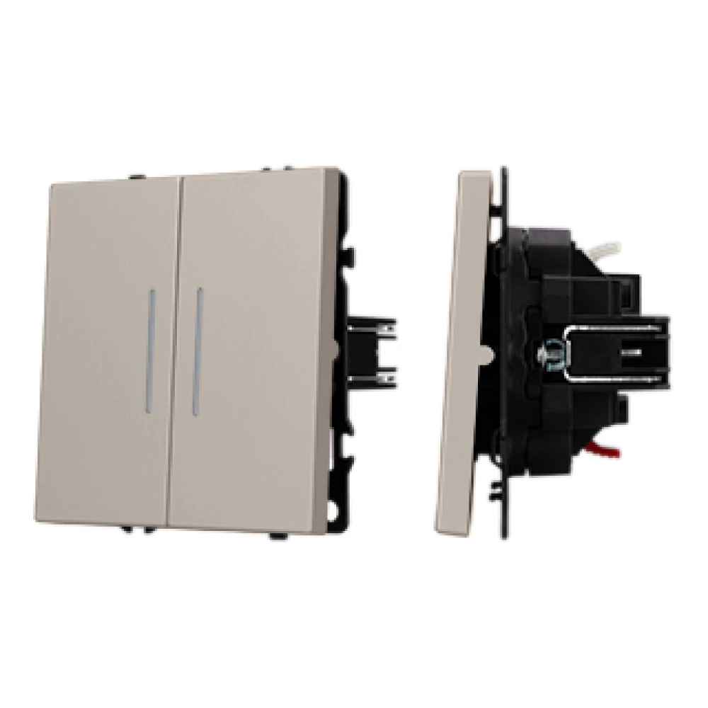 Механизм выключателя двухклавишный непроходной LED SWT-NOBE-MK02-SFPL-L-CA (230V, 10A) (Arlight, -) 059417 - Viokon.com