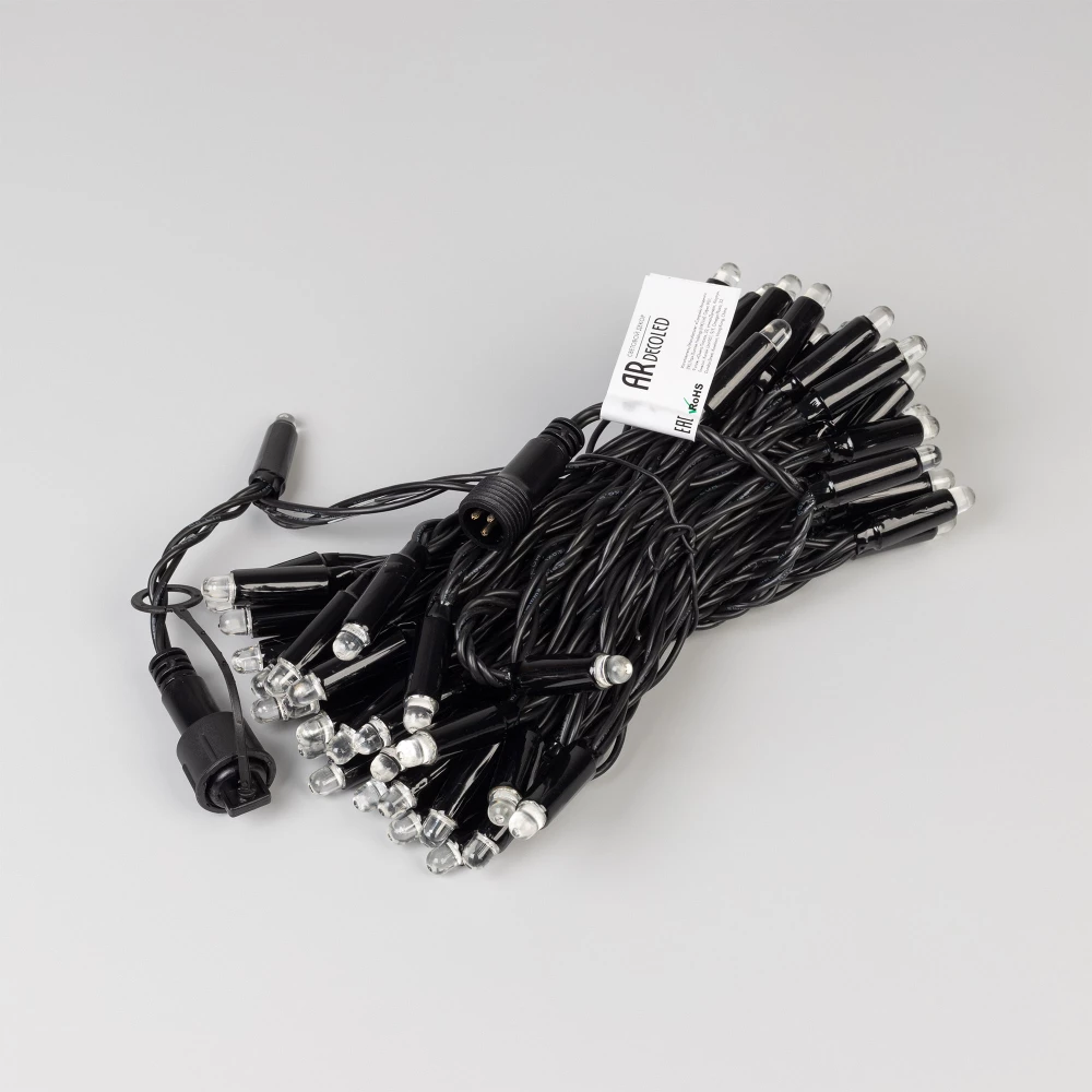Светодиодная гирлянда ARD-STRING-CLASSIC-9000-BLACK-60LED-LIVE RGB-SPI (12V, 40W) (Ardecoled, IP65) 031520 - Viokon.com