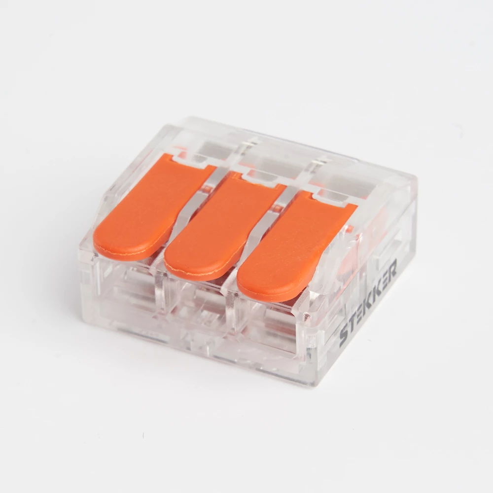 Универсальная компактная клемма 3-проводная STEKKER, LD221-613 (39864) - Viokon.com