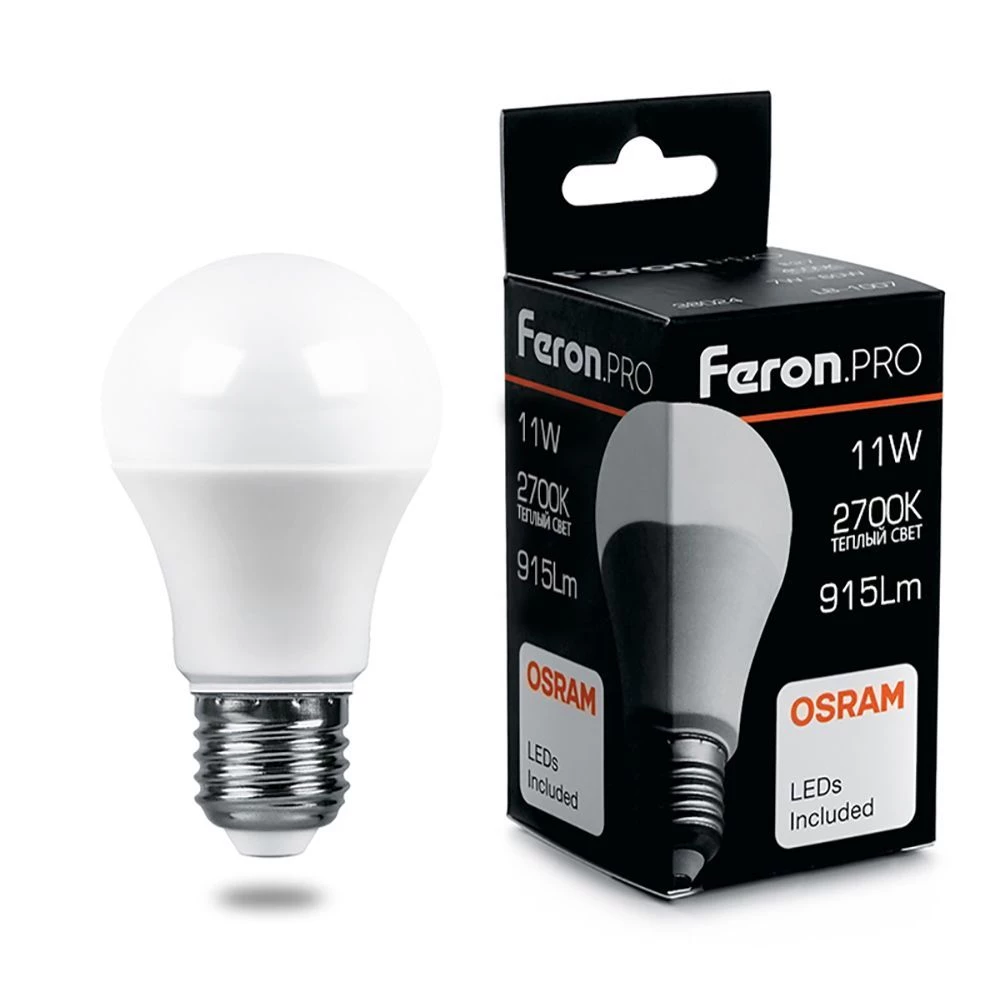 Лампа светодиодная Feron.PRO LB-1011 Шар E27 11W 175-265V 2700K (38029) - Viokon.com