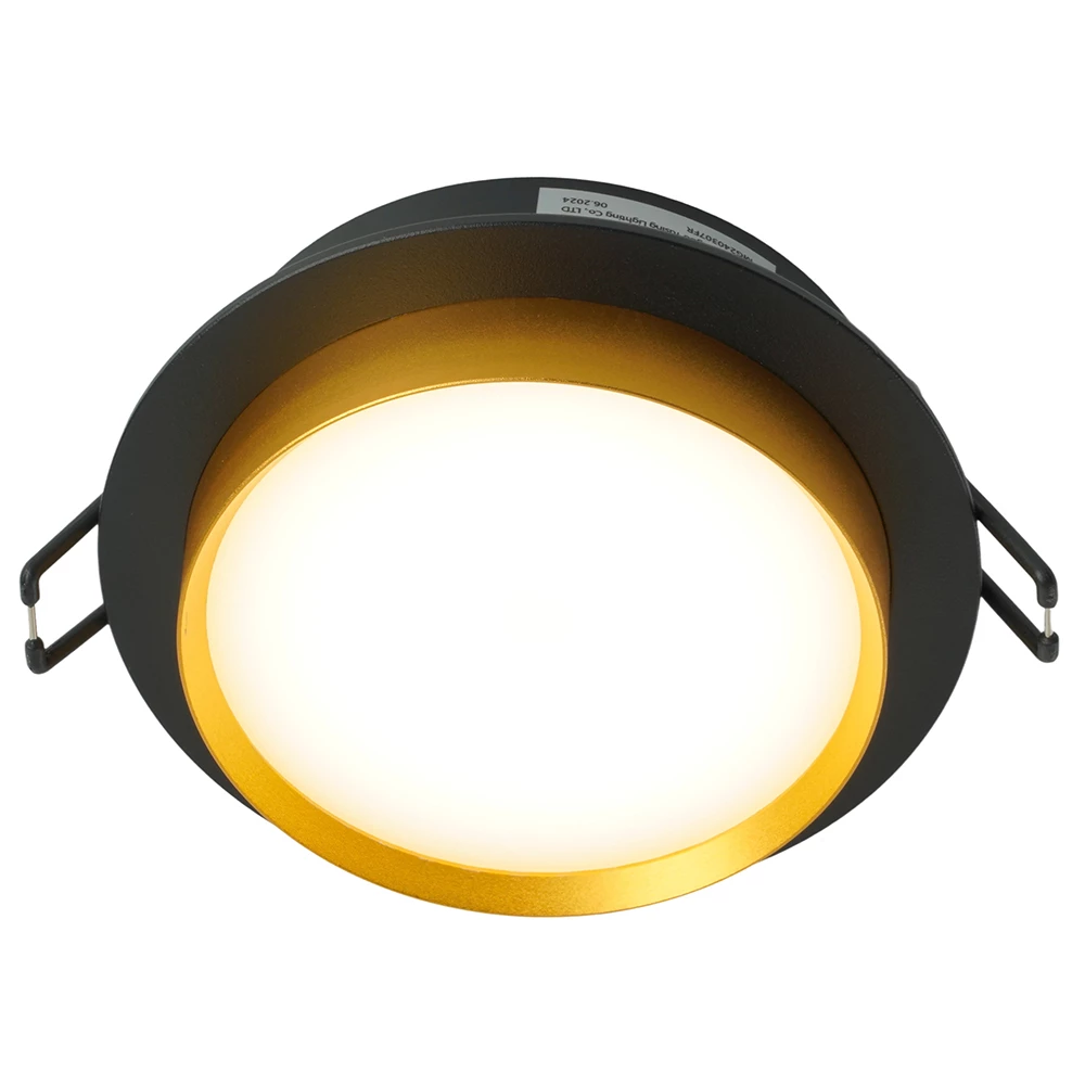 Светильник встраиваемый Feron DL507 потолочный GX53 черный + золото круг (51356) - Viokon.com