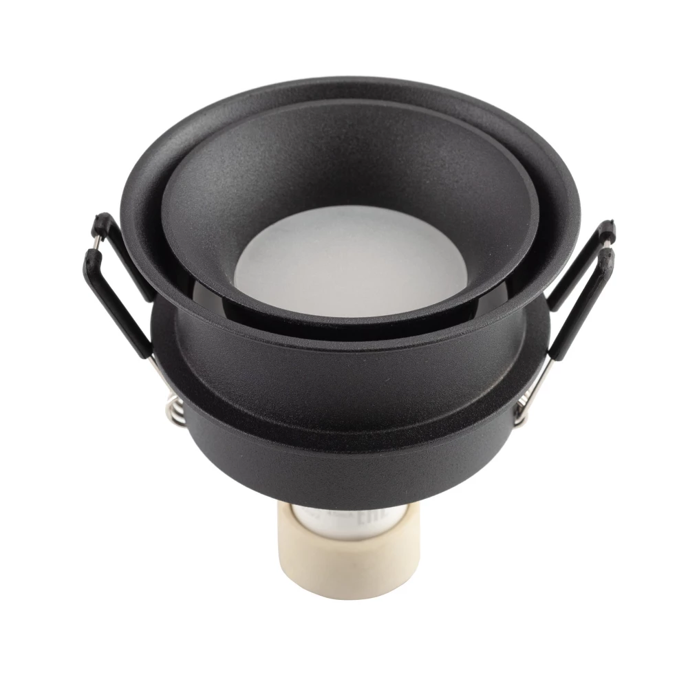 DK2403-BK Встраиваемый светильник влагозащ IP 44 10 Вт GU10 черный алюминий - Viokon.com