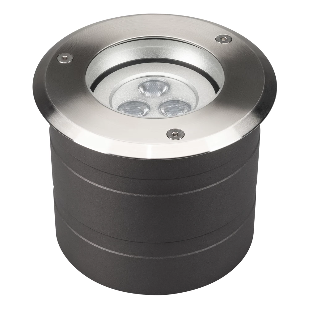 Светильник ART-GROUND-COLOR-TURN-R115-9W RGB (SL, 25 deg, 24V) (Arlight, IP67 Металл, 3 года) 024961 - Viokon.com