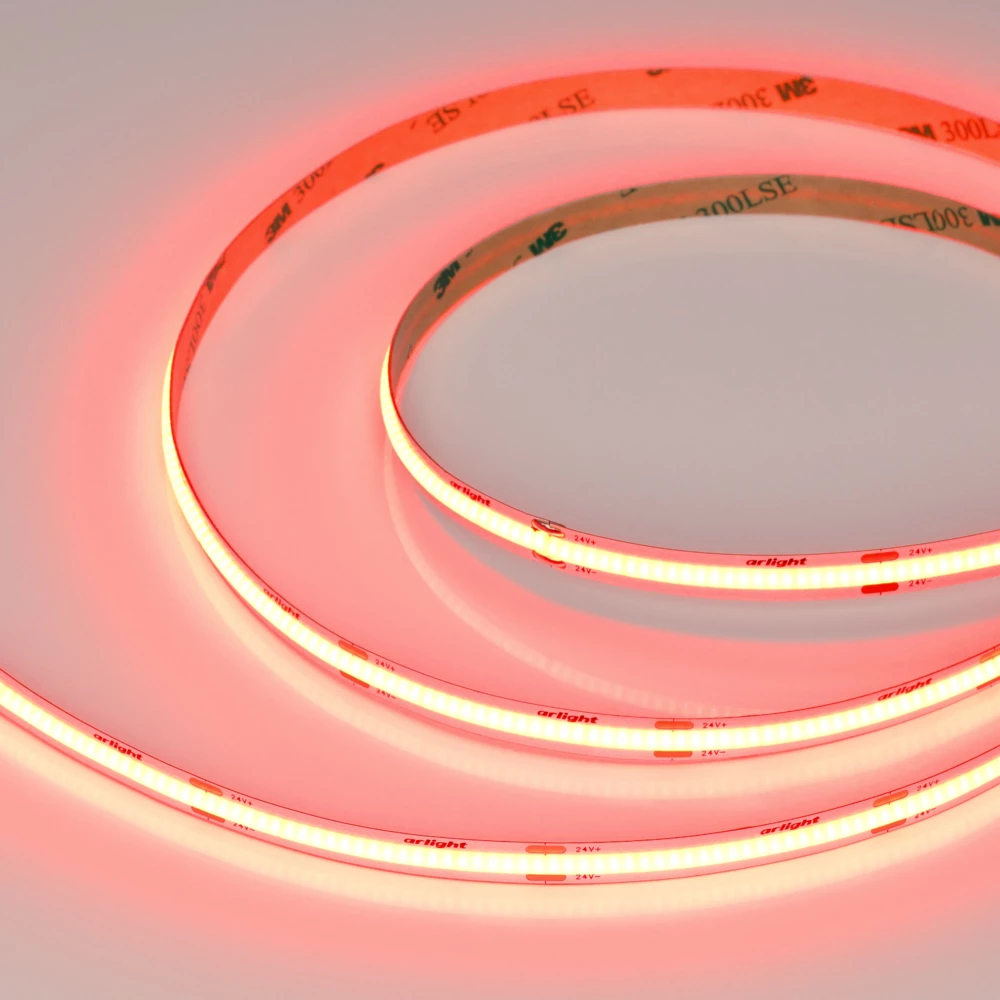 Лента COB-X480-8mm 24V Red (8 W/m, IP20, 5m) (Arlight, -) 047739 - Viokon.com