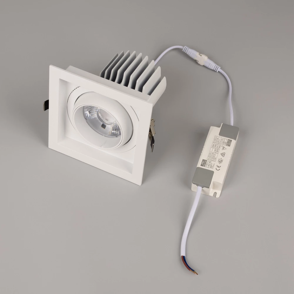 Светильник MS-VORTEX-BUILT-S140x140-30W Warm3000 (WH-WH, 17 deg, 230V) (Arlight, IP20 Металл, 5 лет) 057920 - Viokon.com