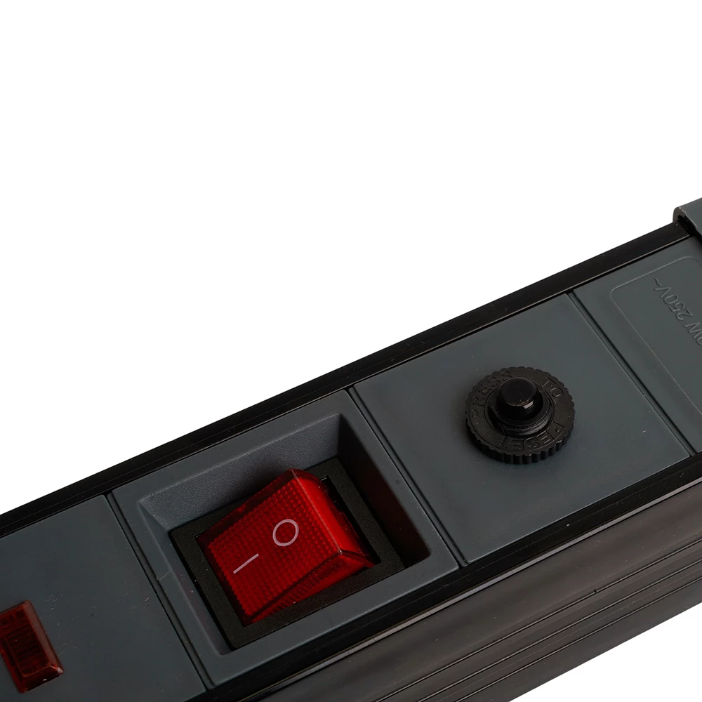 Сетевой фильтр 6-местный с/з STEKKER 3x1мм2, 5 м, 250В, 16А, серия Techno, HM22-61-05, черный (50161) - Viokon.com