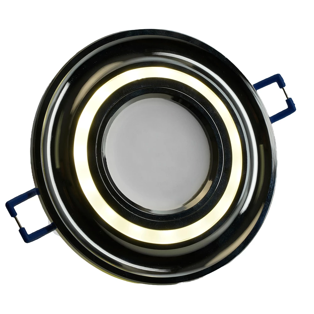 Светильник встраиваемый с белой LED подсветкой Feron CD600 потолочный MR16 G5.3 хром (29709) - Viokon.com