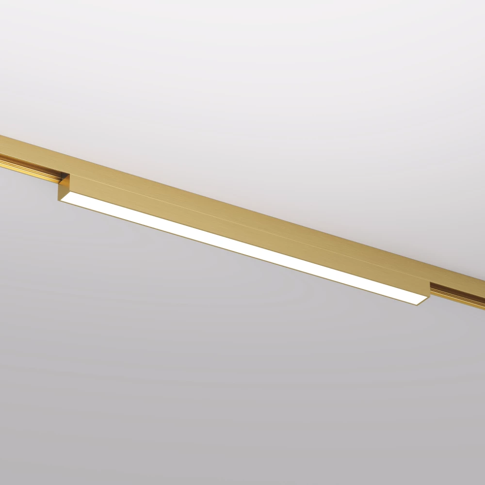 DK5751-SB Светильник для трека SHINE LINEAR со светодиодом L301W19H27 48V DC 12W RA90 3000K IP20 сатинированная латунь алюминий - Viokon.com