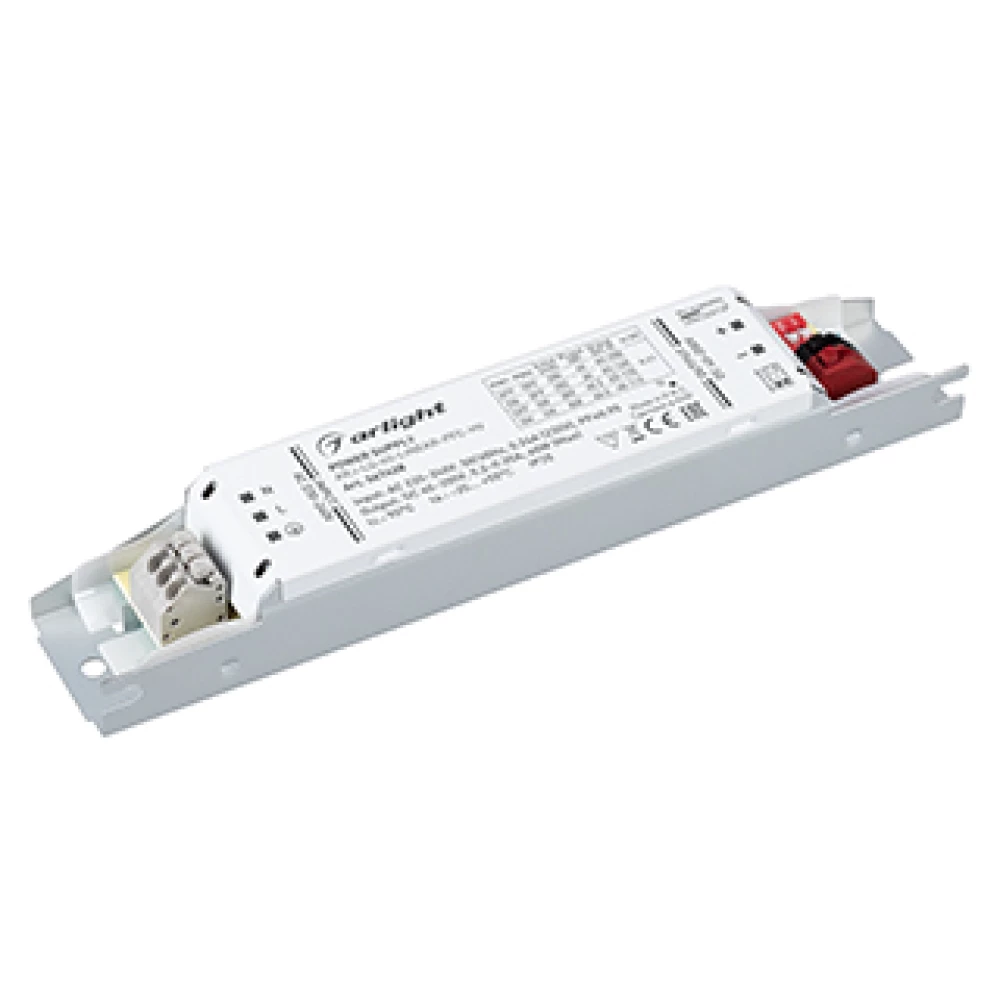 Блок питания ARJ-LG-40-LINEAR-PFC-HV (40W, 40-200V, 0.2-0.35A) (Arlight, IP20 Металл, 5 лет) 047428 - Viokon.com