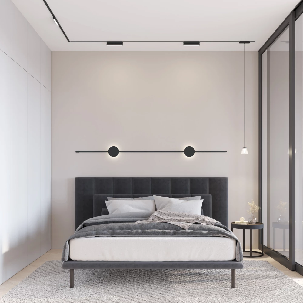 DK5360-BK Светильник для трека Air серия Linear 2700-6500 со светодиодом L230W26H36мм 48V DC 9W RA90 120 2700-6500K IP20 черный алюминий - Viokon.com