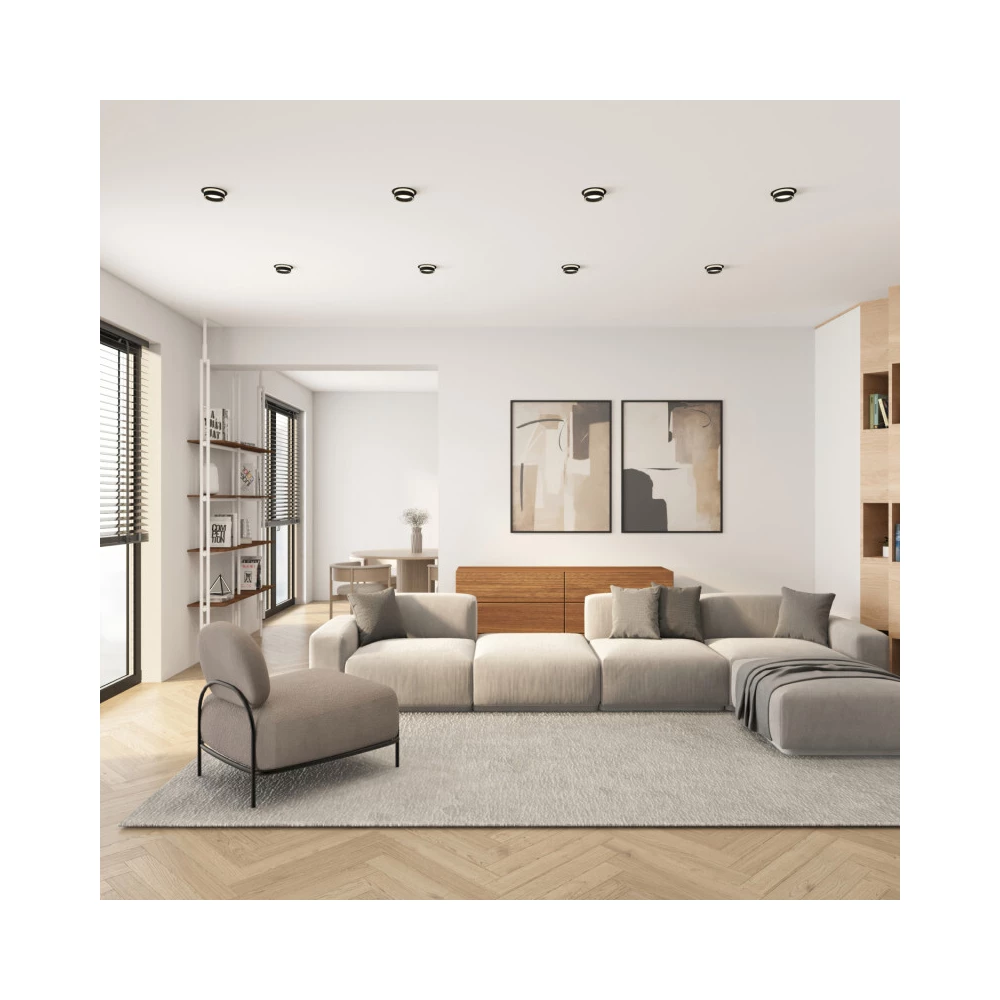 DK2100-BK Встраиваемый светильник NIKO IP 20 до 15 Вт GX53 LED черный акрил алюминий - Viokon.com