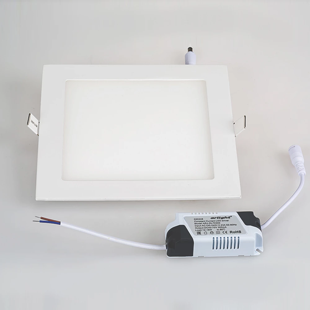 Светильник DL-192x192M-18W Warm White (Arlight, IP40 Металл, 3 года) 020134 - Viokon.com