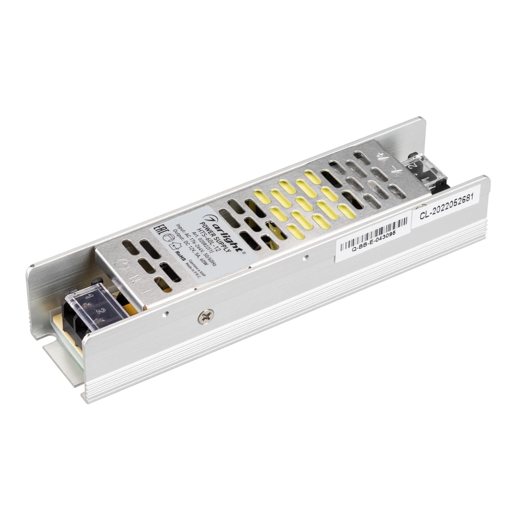 Блок питания HTS-60L-12 (12V, 5A, 60W) (Arlight, IP20 Сетка, 3 года) 020822(1) - Viokon.com