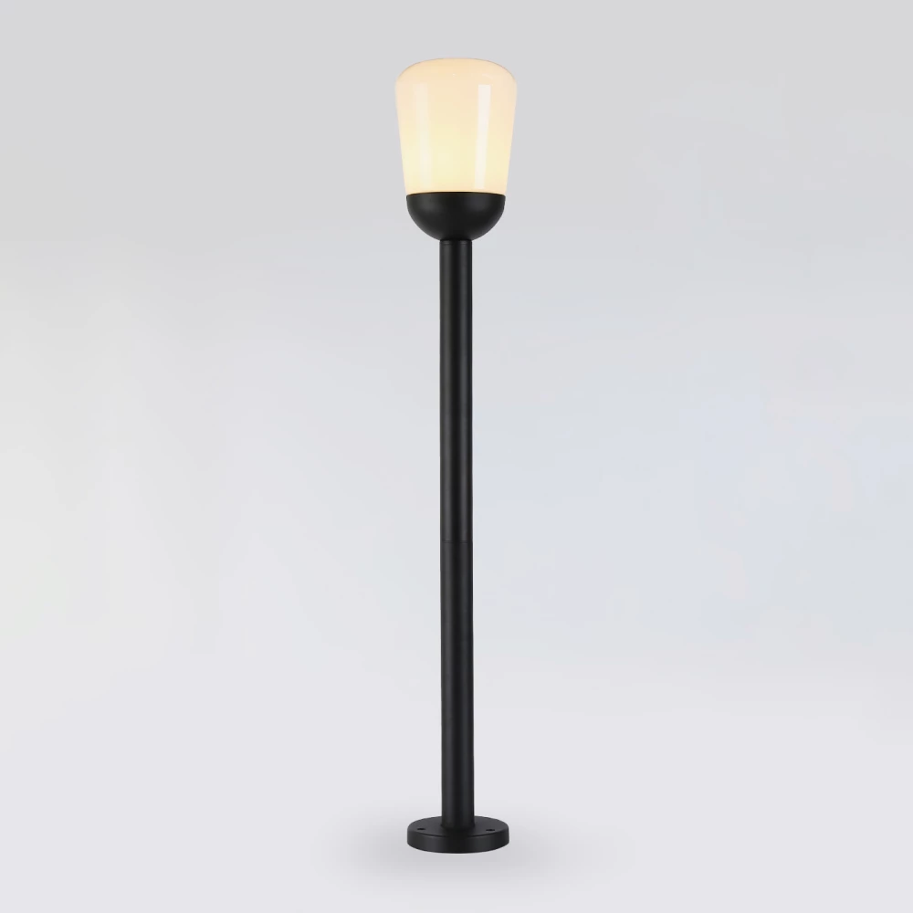 Уличный ландшафтный светильник ST2095 BK/FR черный/белый матовый IP54 E27 max 40W D150*950 - Viokon.com