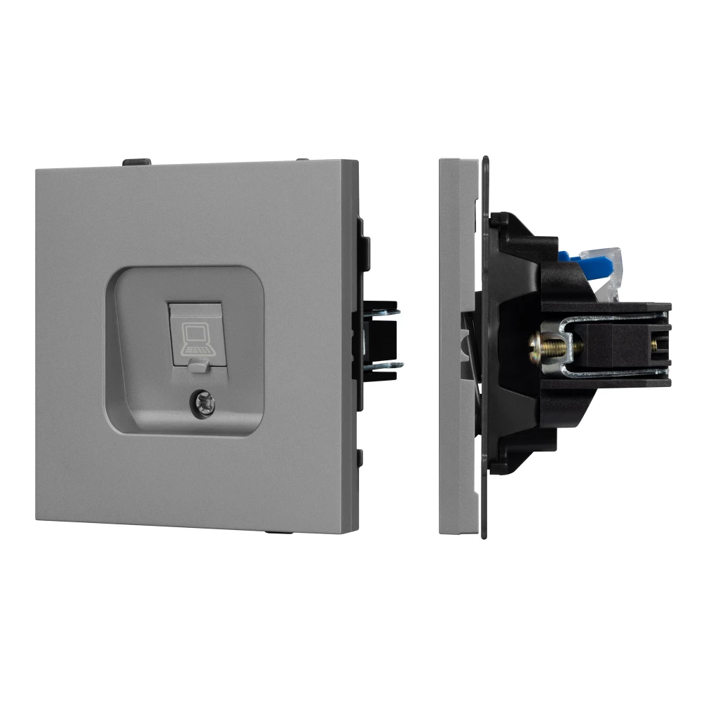 Механизм компьютерной розетки SCT-TENDO-MPC1-PL-GR (RJ-45, CAT6) (Arlight, Графитовый) 054105 - Viokon.com