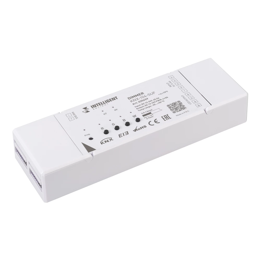 INTELLIGENT ARLIGHT Диммер KNX-104-SUF (12-36V, 4x5A) (IARL, IP20 Пластик, 2 года) 025659 - Viokon.com