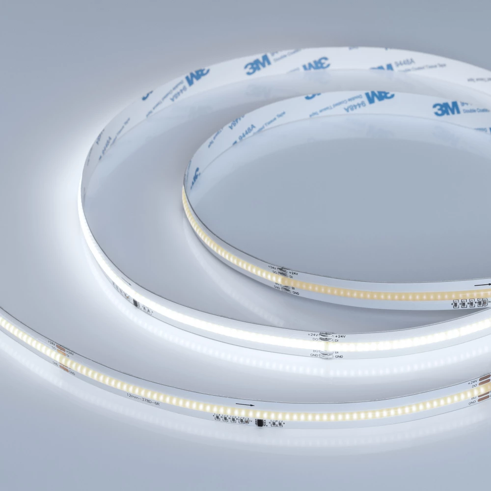 Лента SPI-COB-X378-12mm 24V White6000-PX63-BPT (7 W/m, IP20, 5m) (Arlight, бегущий огонь) 041735 - Viokon.com