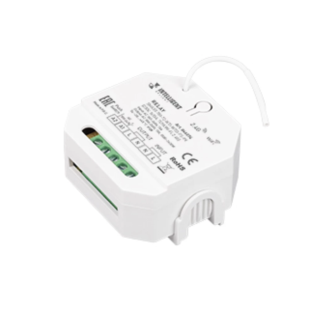 INTELLIGENT ARLIGHT Релейный модуль SMART-701-72-WTI-WTO-PS-IN  (230V, 1x15A, TUYA Wi-Fi, 2.4G) (IARL, IP20 Пластик, 5 лет) 046074 - Viokon.com