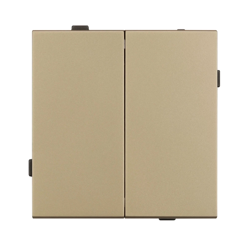 Механизм выключателя двухклавишный непроходной SWT-TENDO-MK02-SFPL-GD (230V, 10A) (Arlight, Матовый песочный) 054545 - Viokon.com