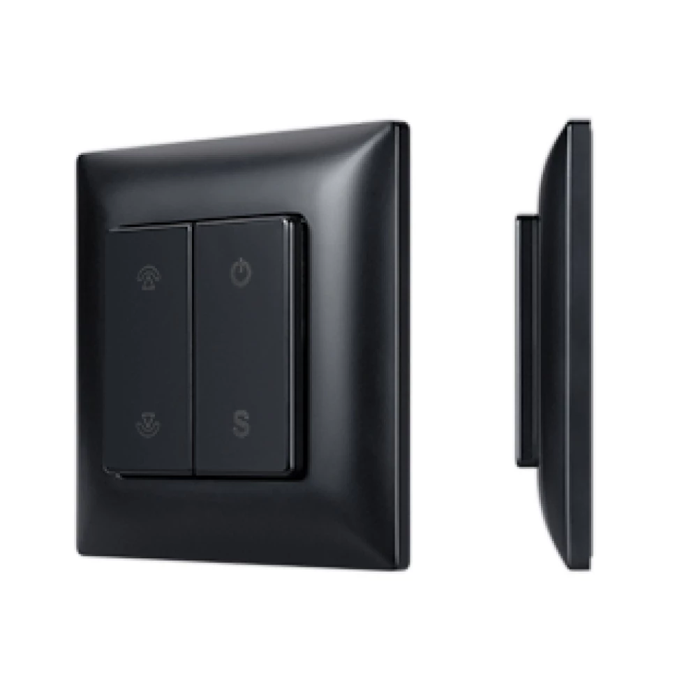 INTELLIGENT ARLIGHT Кнопочная панель SMART-RF-801-22-1G-DIM-SUF Black (3V, 2.4G) (IARL, IP20 Пластик, 5 лет) 059068 - Viokon.com